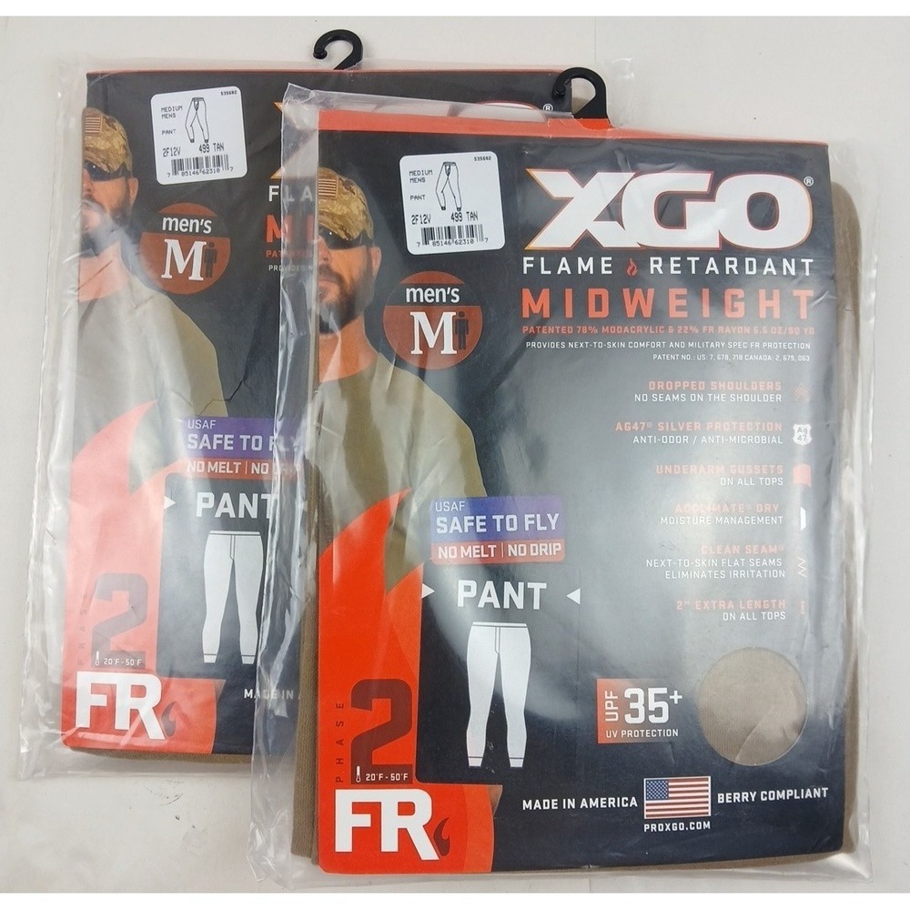 Brand NEW XGO Mens Phase 2 Flame Retardant Pant M 35+ UV Dessert Sand Lot of 2